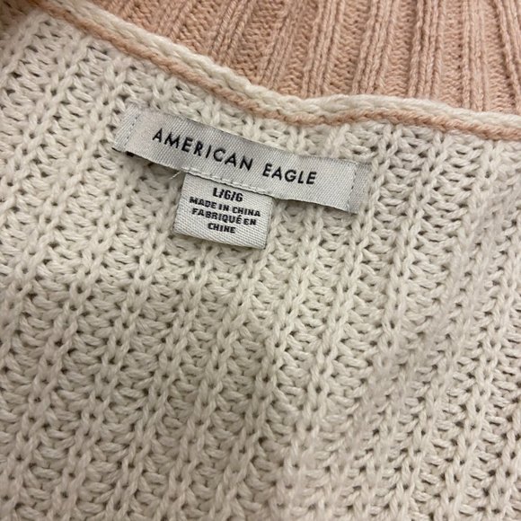 Striped, Cropped V Neck Sweater - Picture 3 of 4